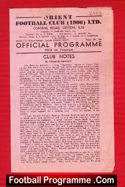 Clapton Orient v Northampton Town 1946