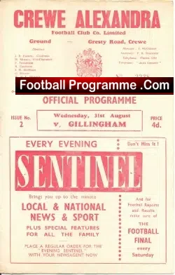 Crewe Alexandra v Gillingham 1960
