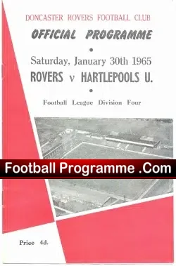 Doncaster Rovers v Hartlepool 1965