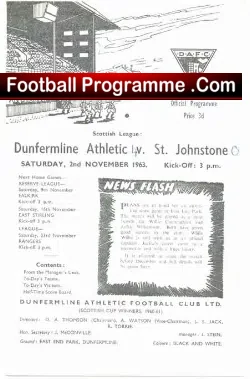 Dunfermline Athletic v St Johnstone 1963