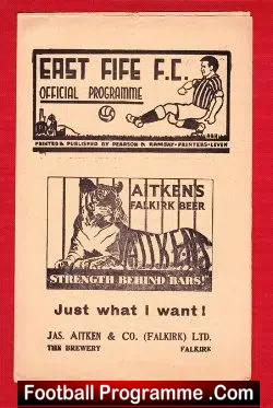 East Fife v St Mirren 1958 – 1950s Football Programme