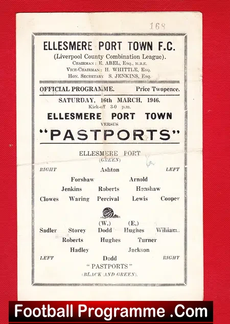 Ellesmere Port v Past Ports 1945 – 46