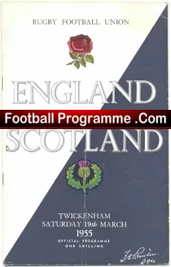 England Rugby v Scotland 1955