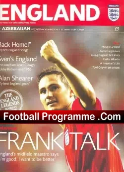 England v Azerbaijan 2005 – World Cup Qualifying