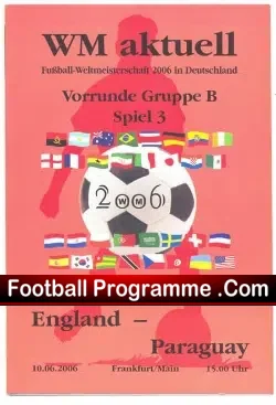 England v Paraguay 2006