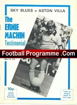 Ernie Machin Testimonial Benefit Game Coventry City 1973
