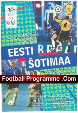Estonia v Scotland 1999 - football programme