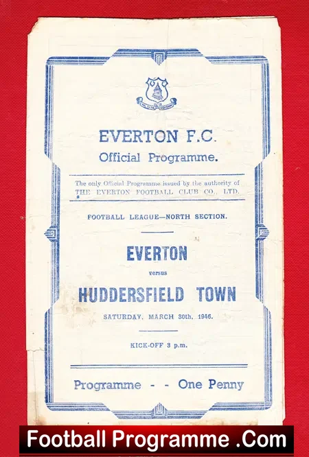 Everton v Huddersfield Town 1946