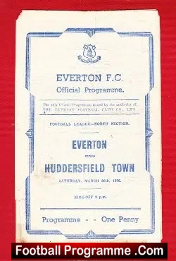 Everton v Huddersfield Town 1946