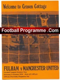 Fulham v Manchester United 1974 – Second Division