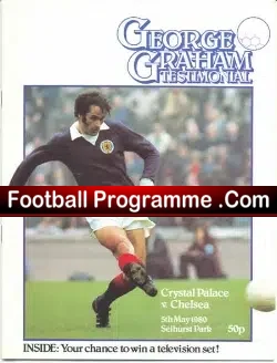 George Graham Testimonial Benefit Match Crystal Palace 1980