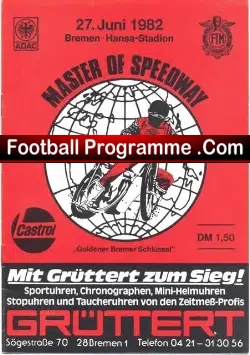 Germany Speedway Programme 1982
