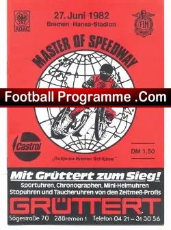 Germany Speedway Programme 1982