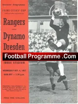 Glasgow Rangers v Dynamo Dresden 1967 – Sir Alex Ferguson