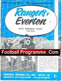 Glasgow Rangers v Everton 1963 – British Championship