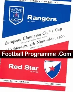 Glasgow Rangers v Red Star Belgrade 1964
