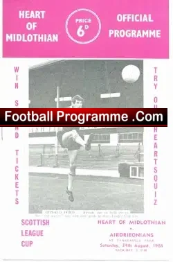 Heart Of Midlothian v Airdrieonians Airdrie 1968