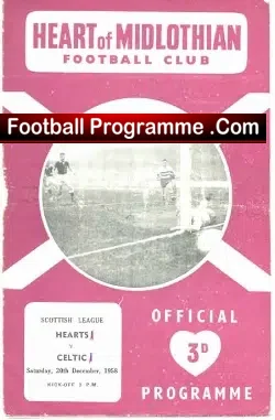 Heart Of Midlothian v Glasgow Celtic 1958