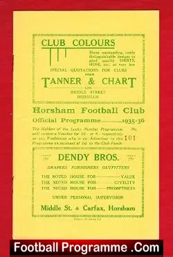 Horsham v Worthing 1935 – 1930s Football Programme