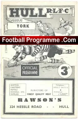 Hull Rugby v York 1953