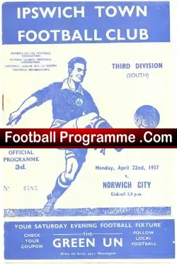 Ipswich Town v Norwich City 1957