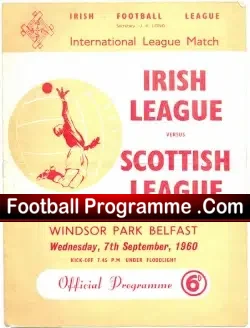 Ireland Football League v Scotland League 1960 – Belfast