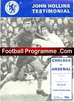 John Hollins Testimonial Benefit Match Chelsea 1974