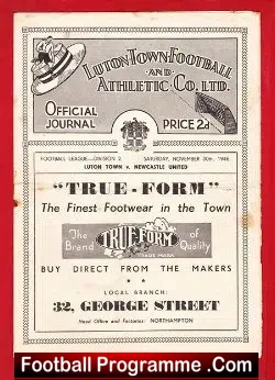 Luton Town v Newcastle United 1946 – Plus Len Shackleton