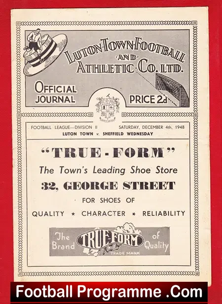 Luton Town v Sheffield Wednesday 1948