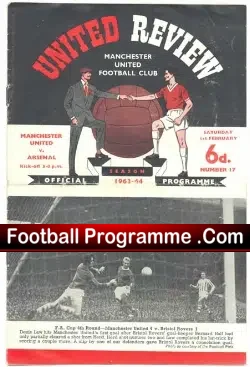 Manchester United v Arsenal 1964 - football programme