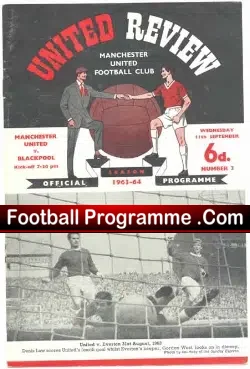 Manchester United v Blackpool 1963 - football programme