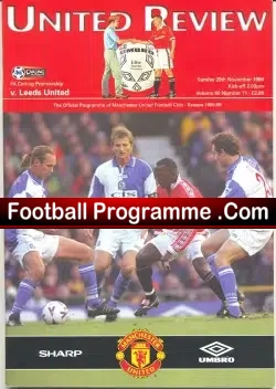 Manchester United v Leeds United 1998 - Treble Season - football programme