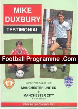Mike Duxbury Benefit Match Testimonial Manchester United 1989