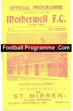 Motherwell v St Mirren 1959