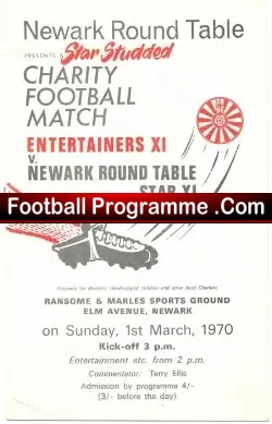 Newark Round Table Testimonial Benefit Match 1970 – David Jason