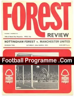 Nottingham Forest v Manchester United 1975