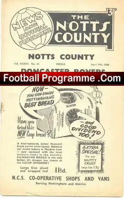 Notts County v Doncaster Rovers 1958