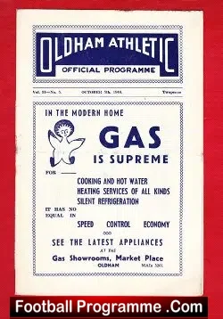Oldham Athletic v Stockport County 1946
