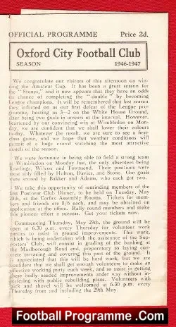 Oxford City v Leytonstone 1947