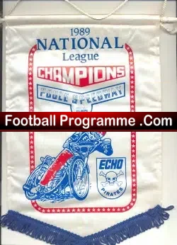 Poole Speedway Pennant National League 1989