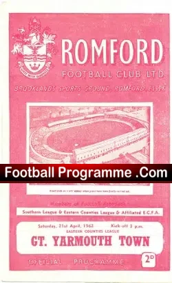 Romford v Great Yarmouth Town 1962