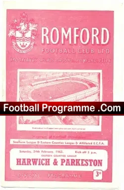 Romford v Harwich Parkeston 1962