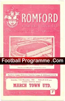 Romford v March Town 1961