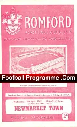Romford v Newmarket Town 1962