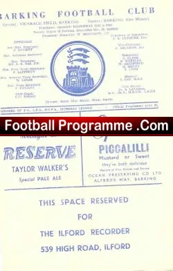 Royal Navy v Caribbean 1958 – at Barking