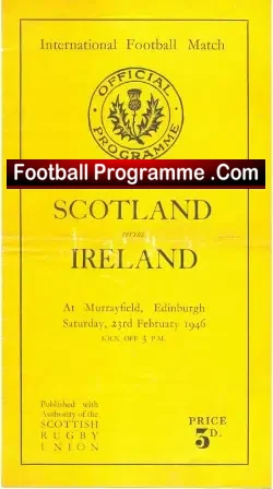 Scotland v Ireland 1946 – Murrayfield