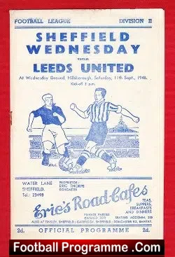 Sheffield Wednesday v Leeds United 1948