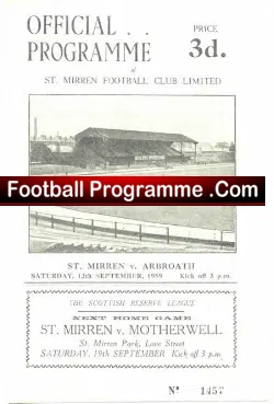 St Mirren v Arbroath 1959