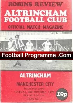 Stanley Allan Testimonial Benefit Match Altrincham 1979
