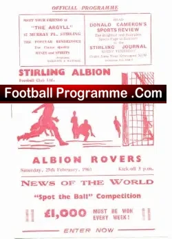 Stirling Albion v Albion Rovers 1961